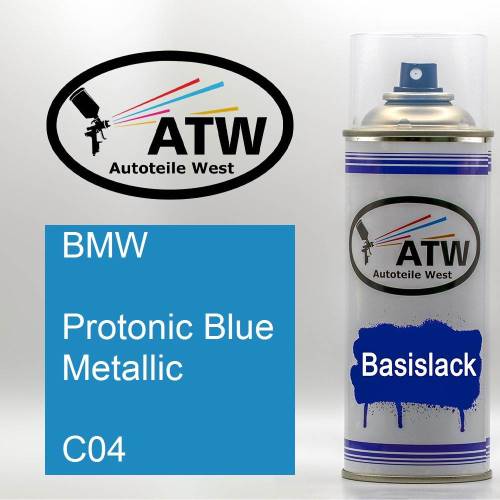 BMW, Protonic Blue Metallic, C04: 400ml Sprühdose, von ATW Autoteile West.